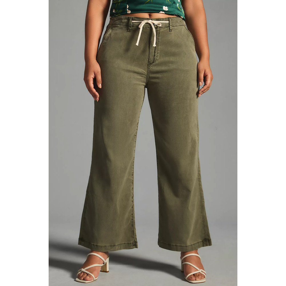 New Paige Carly High-Rise Cropped Wide-Leg Jeans - 22W - Picture 2 of 6